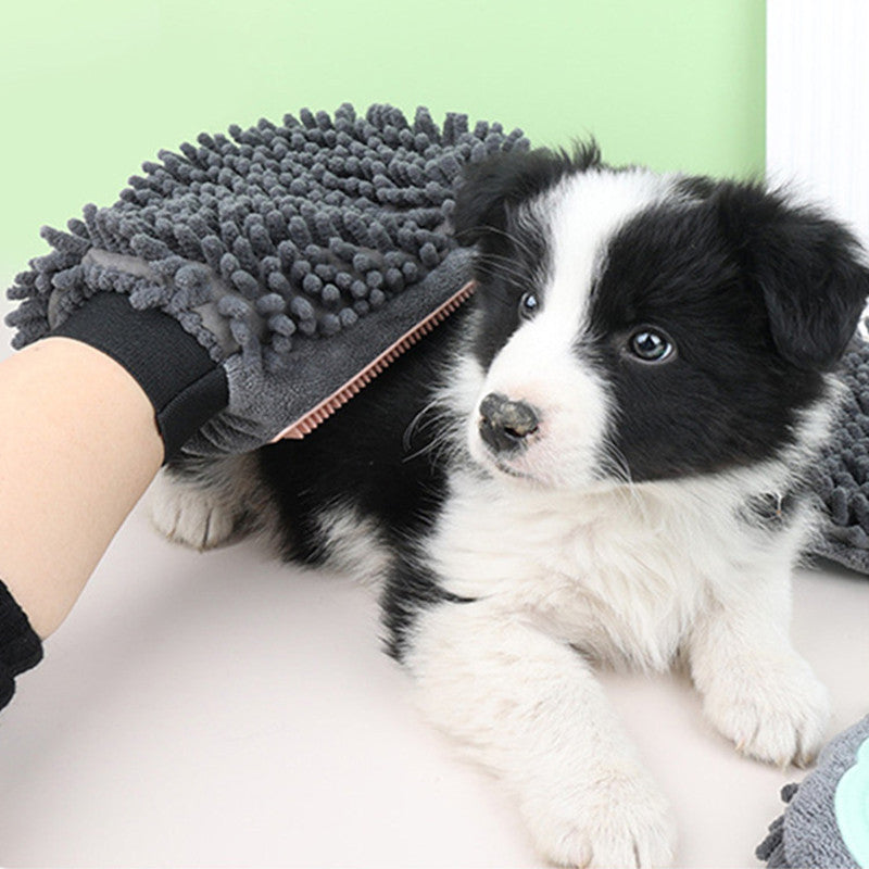 Pet Bathing Brush 2-in-1 Grooming Glove For Brushing, Massaging, And Drying Pet Grooming .