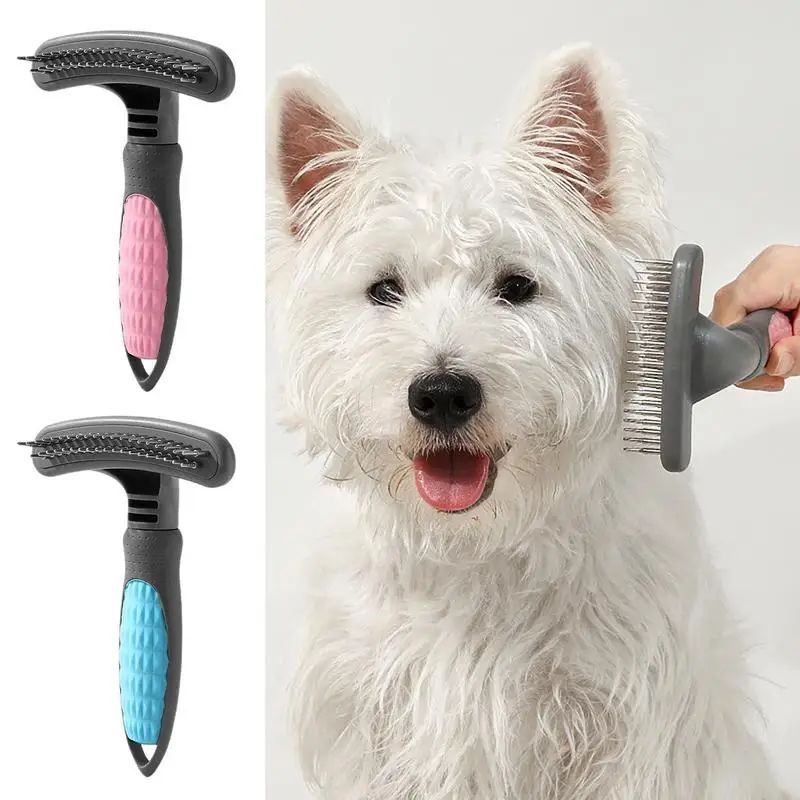 Cute Pet Grooming Comb Hair Removal Combs Effective Rustproof Shedding Brush For  Pets