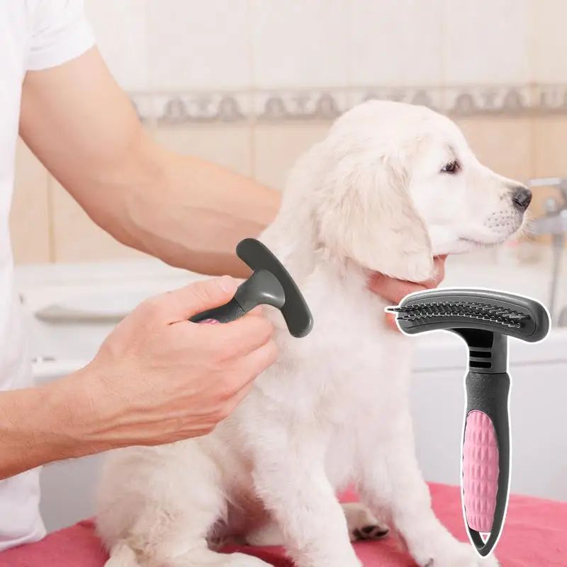 Cute Pet Grooming Comb Hair Removal Combs Effective Rustproof Shedding Brush For  Pets