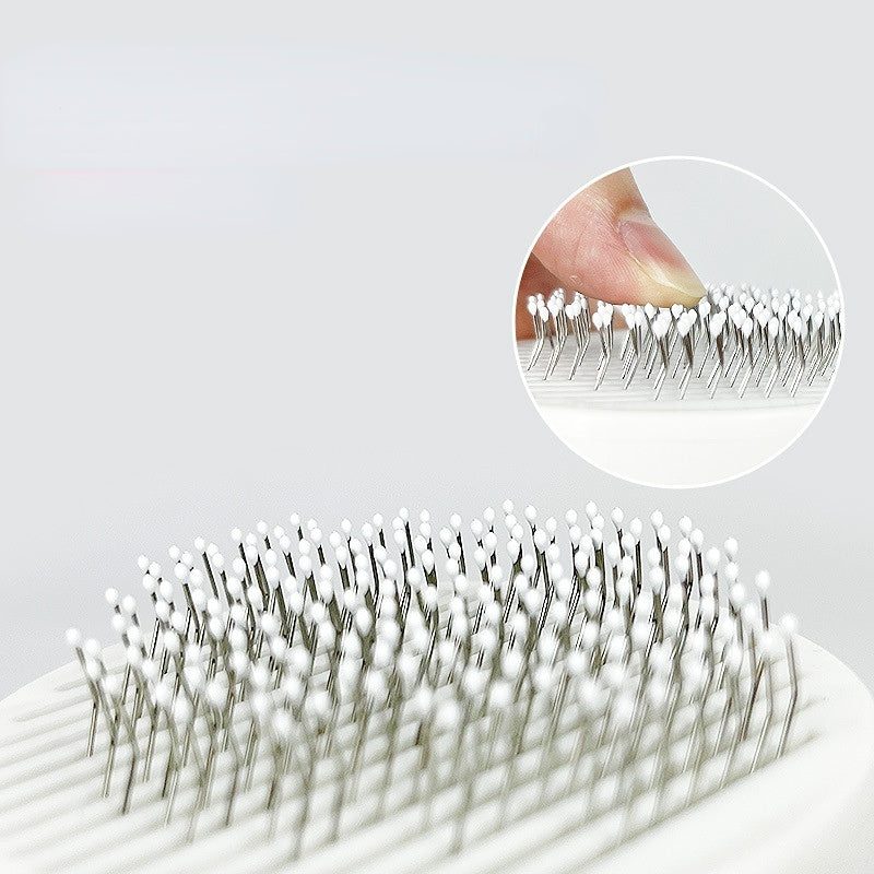 Cats And Dogs Grooming Brush, Self Cleaning Slicker Brushes Pet Hair Removal Comb Stainless Steel Needle Brush