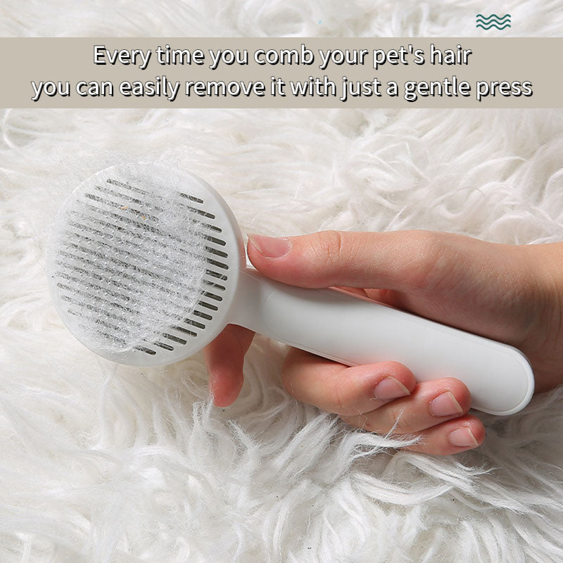 Cats And Dogs Grooming Brush, Self Cleaning Slicker Brushes Pet Hair Removal Comb Stainless Steel Needle Brush