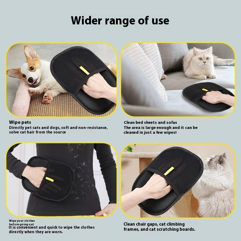 Pet Hair Remover Gloves Deshedding Brush Glove For Dog Cat Rabbit With Long Short Curly Hair
