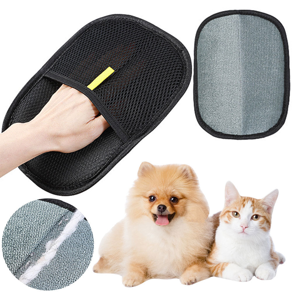 Pet Hair Remover Gloves Deshedding Brush Glove For Dog Cat Rabbit With Long Short Curly Hair