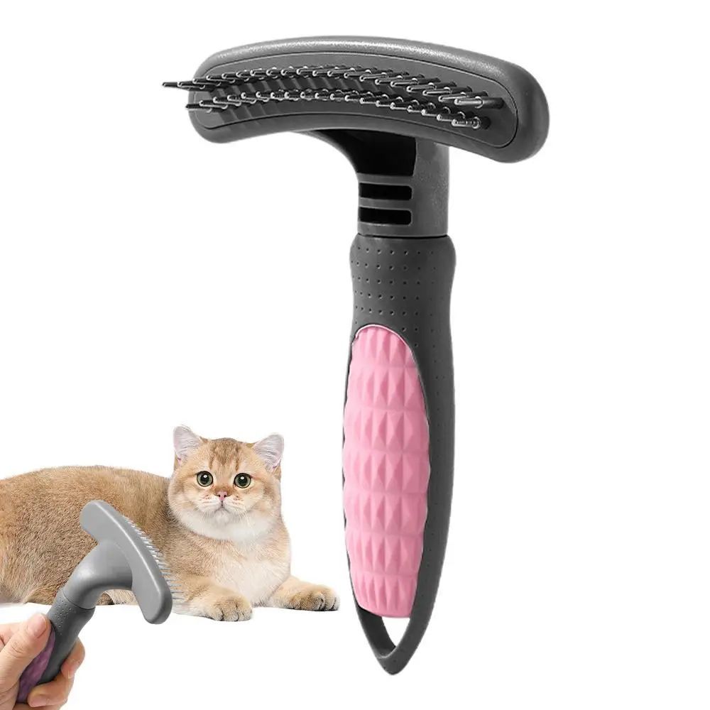 Cute Pet Grooming Comb Hair Removal Combs Effective Rustproof Shedding Brush For  Pets