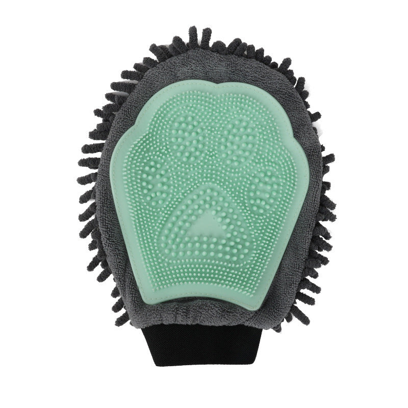 Pet Bathing Brush 2-in-1 Grooming Glove For Brushing, Massaging, And Drying Pet Grooming .