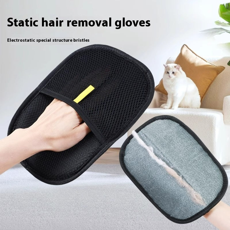 Pet Hair Remover Gloves Deshedding Brush Glove For Dog Cat Rabbit With Long Short Curly Hair